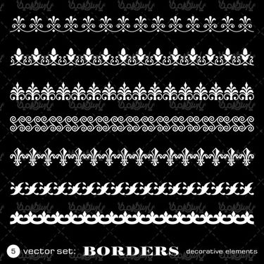 Flower border vector