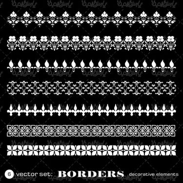 Flower border vector