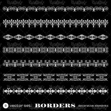 Flower border vector