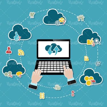 Cloud computing vector