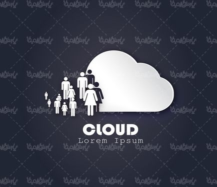 وکتور فضای ابری
