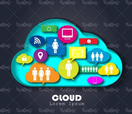 وکتور فضای ابری