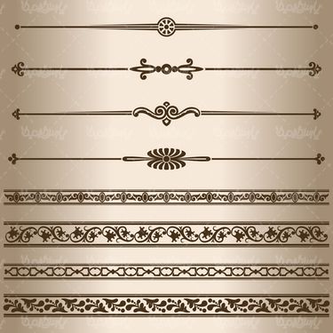 Flower border vector