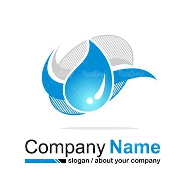 وکتور لوگو قطره آب