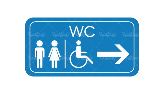 وکتور علامت WC