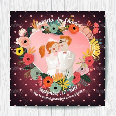 Wedding Card Vector