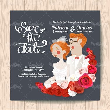 Wedding Card Vector