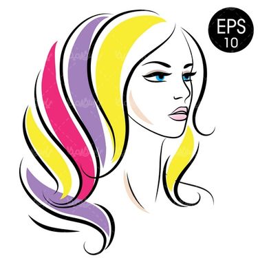 Vector female hairstyles
