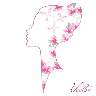 Vector female hairstyles