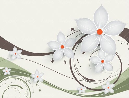 وکتور پس زمینه گل بوته