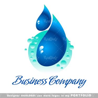وکتور لوگو قطره آب