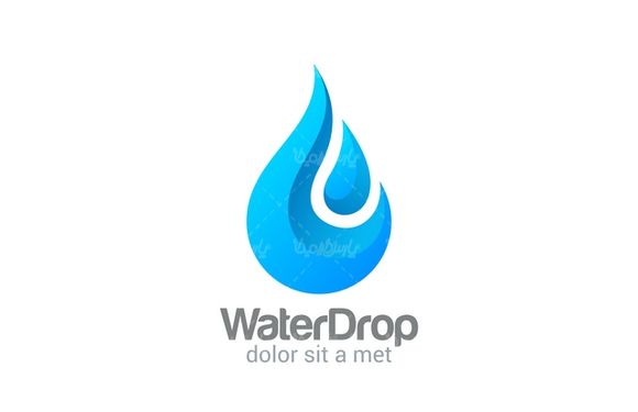 وکتور لوگو قطره آب