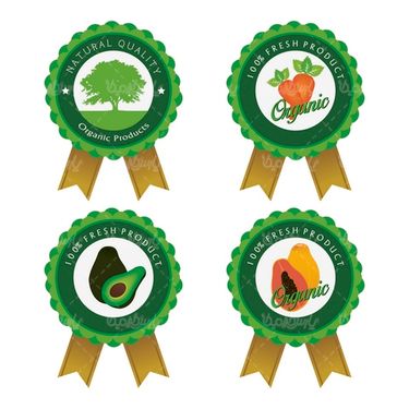 Organic label vector