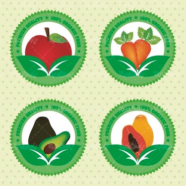 Organic label vector