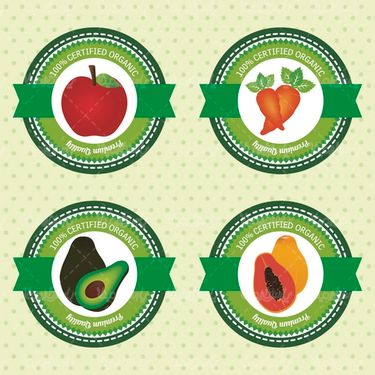 Organic label vector