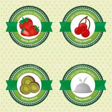 Organic label vector