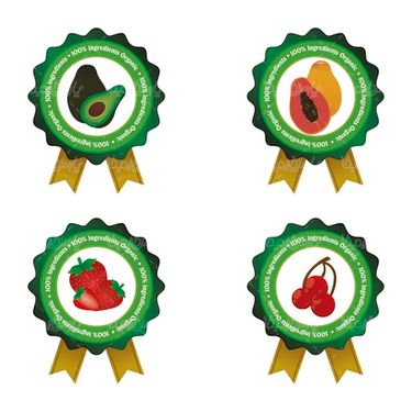 Organic label vector