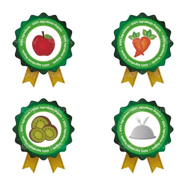 Organic label vector