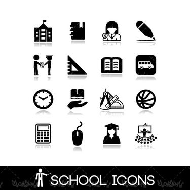 Vector school icons