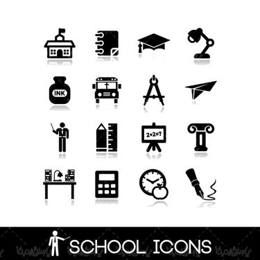 Vector school icons