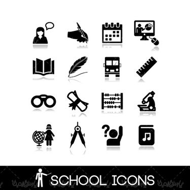 Vector school icons