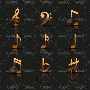 وکتور علائم موزیک