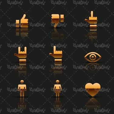 وکتور علائم دست