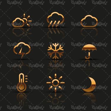 وکتور علائم هواشناسی