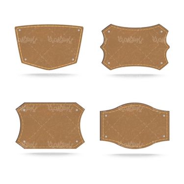 Leather frame vector
