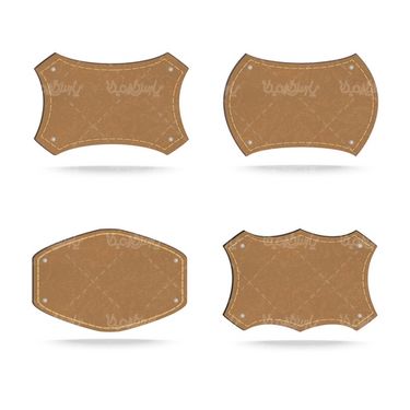 Leather frame vector