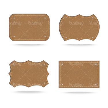 Leather frame vector