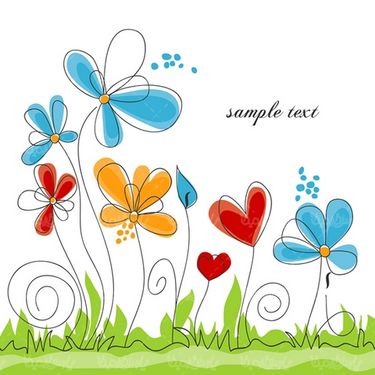 Flower frame vector
