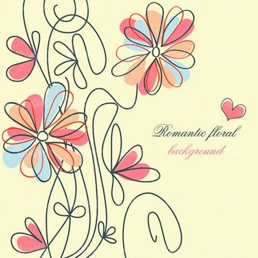 Flower frame vector