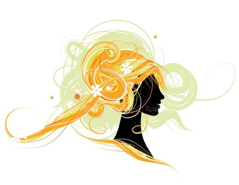 Vector female hairstyles