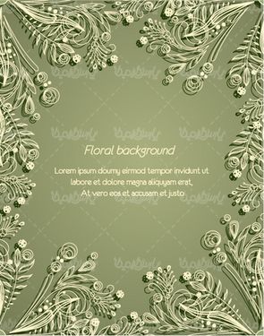 Flower frame vector