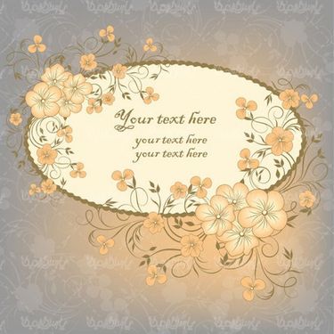 Flower frame vector