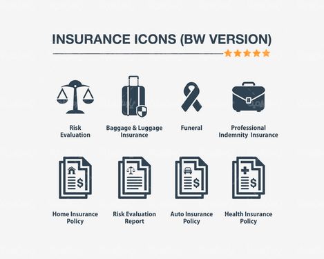 Vector insurance icons