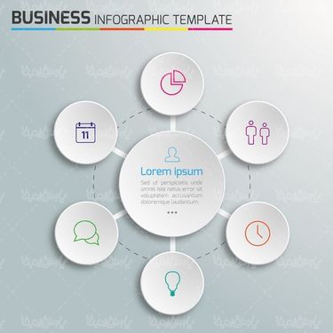 وکتور اینفوگرافی رنگی