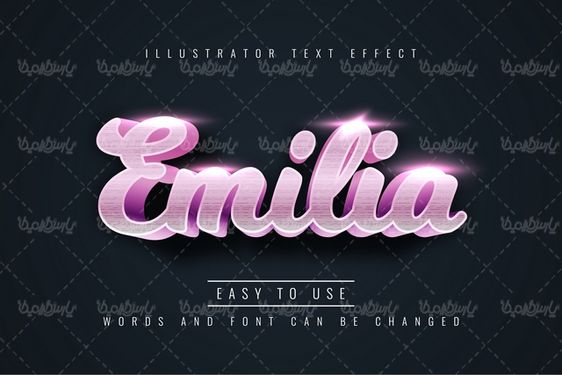 Vector text style effect