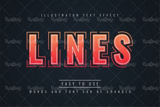 Vector text style effect