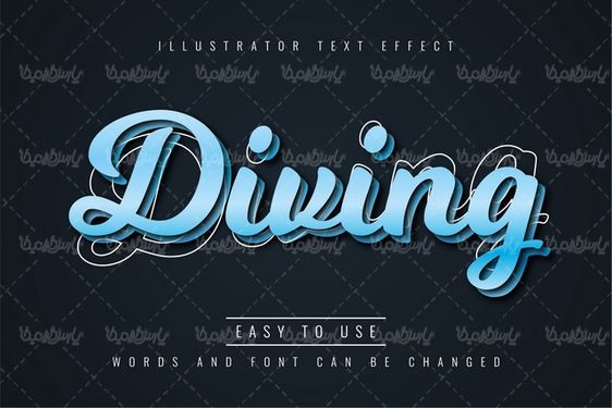 Vector text style effect