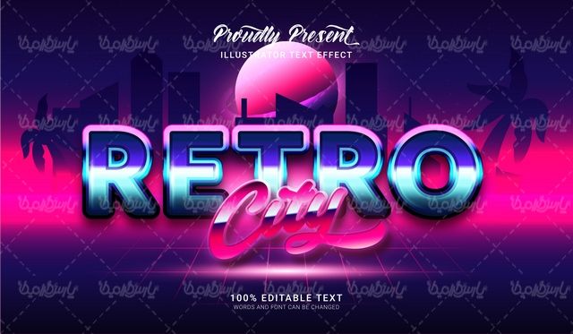 Vector text style effect