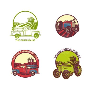 Farm label vector