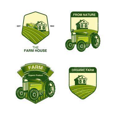 Farm label vector
