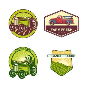Farm label vector