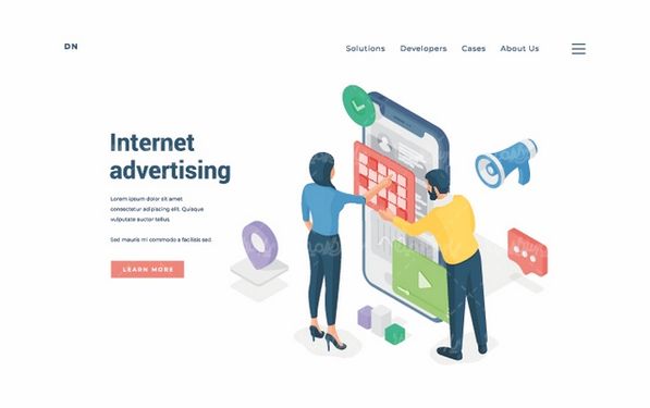وکتور تبلیغات اینترنتی
