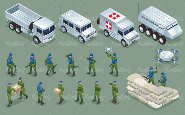 Military equipment vector