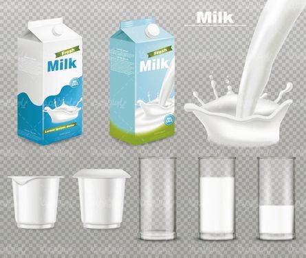 وکتور بسته بندی لبنیات