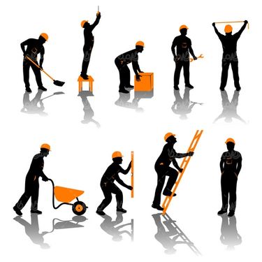 وکتور کارگر ساختمانی