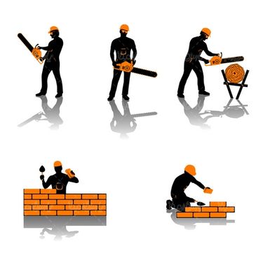 وکتور کارگر ساختمانی
